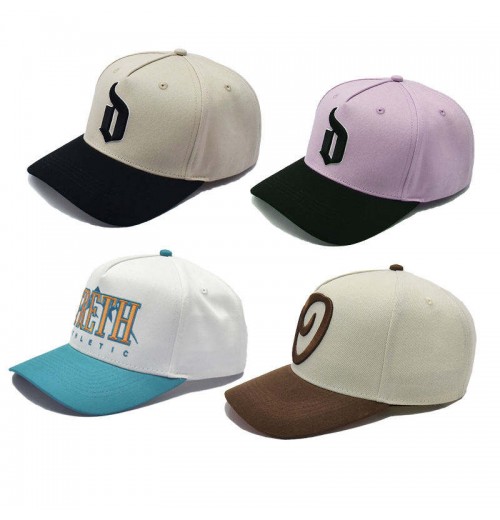 High Quality Custom 3D Embroidery Logo Contrast Color Classic Cotton Unstructured Two-Tone Baseball Cap 5 Panel Dad Hat High Quality Custom 3D Embroidery Logo Contrast Color Classic Cotton Unstructured Two-Tone Baseball Cap 5 Panel Dad Hat